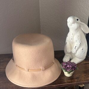 Nine West Beige Women's Hat with Ribbon